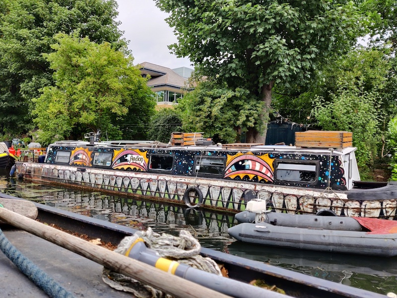 A boat with a way cooler paint job than ours