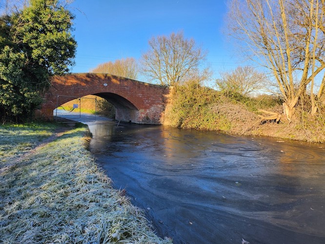 The frozen canal by Stenson